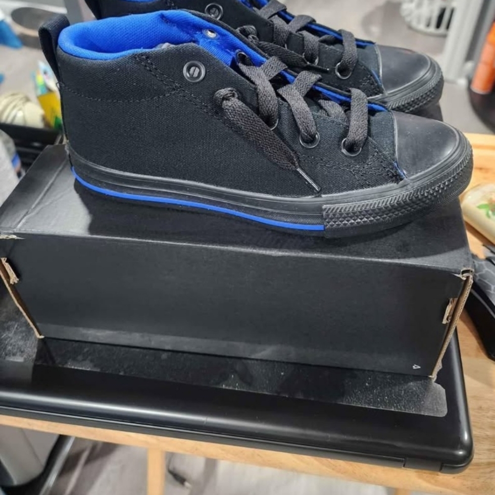 Converse Black and Blue Kids Sneakers